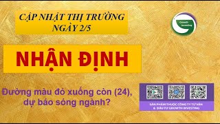 Chứng khoán hôm nay | 2/5- NHẬN ĐỊNH | Đường màu đỏ xuống còn (24), dự báo sóng ngành?