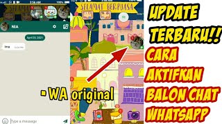 cara mengaktifkan bubble chat whatsapp di WA original