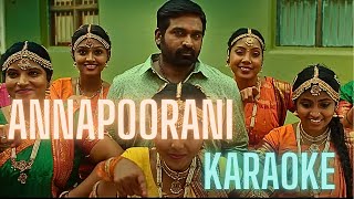 Annapoorani | Karaoke HQ |  DSP | Vijay Sethupathi | D.Imman | Sid Sriram | Ponram | with Lyrics