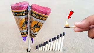 matches stick chain Reaction domino vs diwali Crackers amazing Experiment 😱 सोचा नहीं था ऐसा होगा 😱