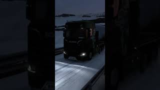 Ekstremalna Jazda Ciężarówką przez Śnieżne Góry Islandii #shorts #ets #shortsvideo #scania #island