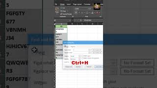Advanced Tricks of Find and Replace in MS Excel #exceltricks #excel #shorts