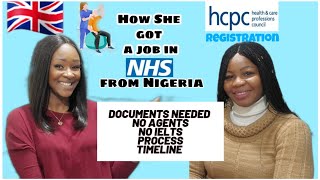 She Shares how she got NHS job from Nigeria,HCPC Registration, Documents needed,Timeline, MUST WATCH