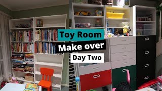 TOY ROOM MAKEOVER DAY 2 | Large Family of 14 Daily Vlog