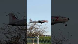 Volume up! Awesome sound! C-54 Skymaster taking off. DC-4