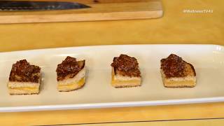 Grilled Cheese Sandwich Canape with Tomato Flax Jam with Tammy Lynn