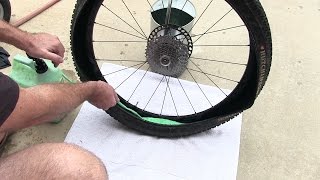 SLIME or RE-SLIME A Tubeless Mountain Bike Wheel / Tire With Plain Automotive Slime