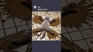 Just use the guest room bathroom 🤲🏻💩 #ai #aiart #cutecat