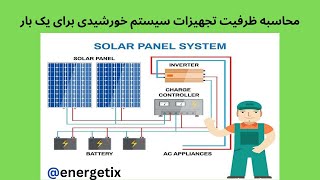 محاسبه ظرفیت تجهیزات سیستم خورشیدی یک بار برای همیشه