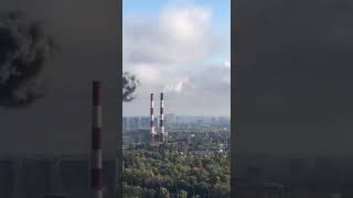 Удар неопознанной ракетой по ТЭС-6 в Киеве. 10.10.2022.