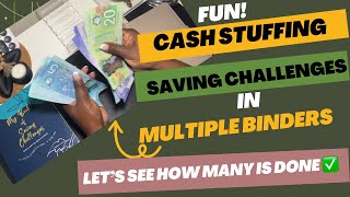 Cash Stuffing | Multiple Binders With Savings Challenges