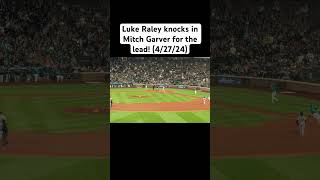 Luke Raley scores Mitch Garver to take the lead! #mlb #mariners #marinersbaseball