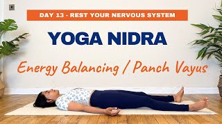 Day 13 Yoga Challenge | Yoga Nidra for Energy Balancing | Pancha Vayus | Vital Energy