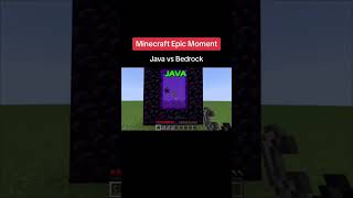 Java VS Bedrock | Minecraft Epic Moment #shorts #minecraft