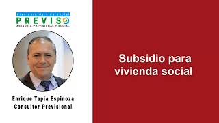 Subsidio para comprar una vivienda