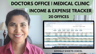 Doctors Office Medical Clinic - Income Expense & Commission Tracker Hearing Aids, Dental, Eye Clinic