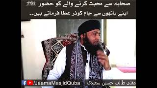 Sahaba se mohbbt krne walon ko Huzoor (S.A.W.W) apne hathon se Jaam-e-Kausar ata farmate hen..