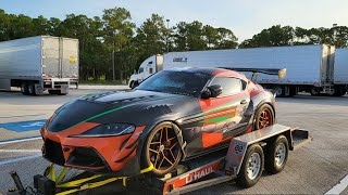 Towing my 2020 Fast and Furious Toyota Supra from South Florida to Ohio