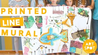 Easy Art for Kids: Giant Printed Line Murals