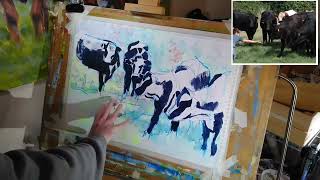 Black Cattle Painting Part 5