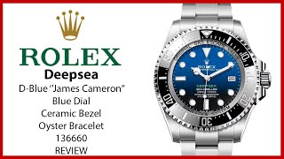 ▶ Rolex Deepsea  D-Blue "James Cameron" Stainless Steel Blue Dial 136660 - REVIEW