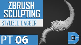 How to Sculpt in Zbrush 2020 Stylized Dagger PT. 6