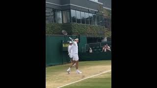 Roger Federer Wimbledon 2017 backhand practice #backhand #RogerFederer