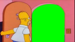 homer open door template(Green Screen)