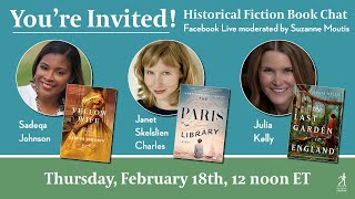 Historical Fiction Book Chat with Julia Kelly, Janet Skeslien Charles, and Sadeqa Johnson