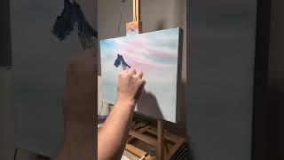 Cold 🥶 Bob Ross Style Landscape #art #artist #painting #artshorts #arts #fun #short #youtubeshorts