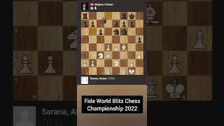 Magnus Carlsen rejects the endgame against Sarana - World Blitz Championship 2022 #chess #shorts