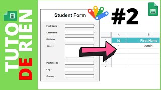 Créer une entrée depuis un formulaire dans google Sheets