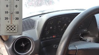 Заводим Mercedes-Benz W123 в мороз минус (-14 С)