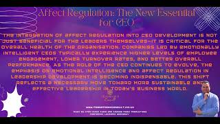 Affect Regulation: The New Essential for CEO