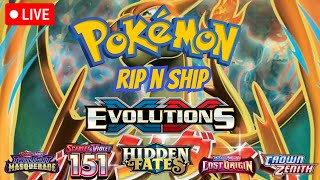 LIVE Pokemon RIP N SHIP! EVOLUTIONS BOX BREAK!