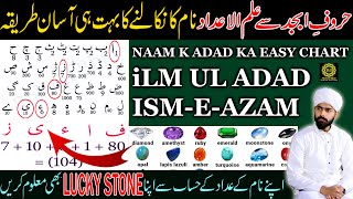 Naam Ka LUCKY NUMBER | Apne Naam Ka Adad Haroof e Abjad | ilm ul adad OR ( LUCKY STONE ) नाम का अदद