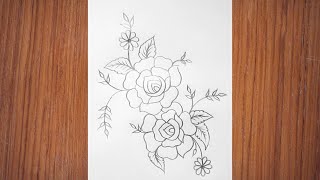 Flower Drawing | Easy Drawing | Flower Design Drawing 2