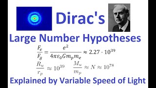 Dirac's Large Numbers and Variable Speed of Light