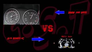 Car Speed Test BMW 218d Series vs Alfa Romeo 4C Series Acceleration