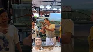 Big Size Prawns Cutting And Live Recipe 👨‍🍳😮🙆‍♂️ #seafood #food #streetfood #prawns #viralvideo