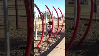 My daughter playing on the playground