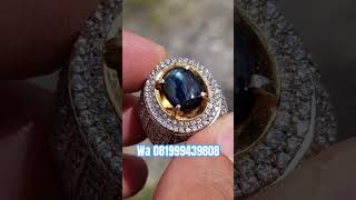 Natural blue sapphire thailand / bangsing parthawijaya no treatment / gemstone / batu permata