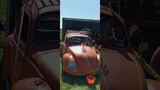 Volkswagen Bug Decorated for Halloween on October 5, 2024