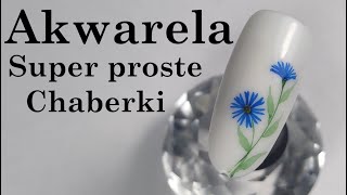 Chaber - jak malować akwarelą || How to paint Cornflower || Aquarelle nails step by step