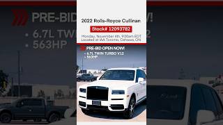 FLOODED 6.7L Twin Turbo V8😫2022 ROLLS-ROYCE CULLINAN IS UP FOR AUCTION THIS MONDAY NOV 4TH #cartok