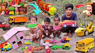 gadi wala cartoon 🚜 | helicopter ka cartoon video 🚁 | truck tractor jcb train 🛺 cartoon 🚌 | wow boys