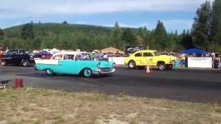 GETTMAN'S HENRY J VS 57' CHEVY BILLETPROOF ERUPTION DRAGS TOUTLE, WA 2013