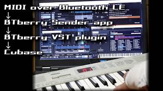 BTberry demo / Bluetooth MIDI VST plugin and app