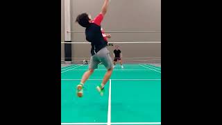 Crazy rally in badminton