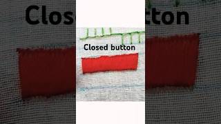 Closed button stich tutorial #handembroidery #ytshorts #trendingshorts